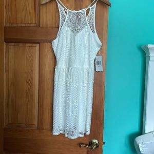 Junior Trixxi white lace above the knee dress